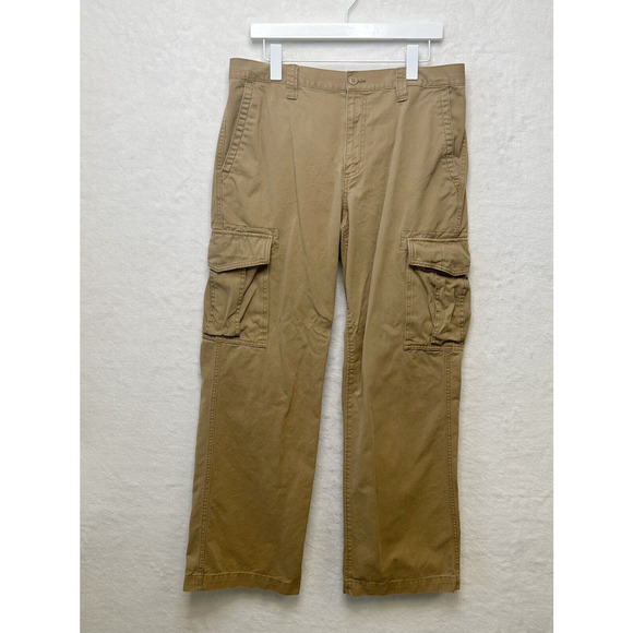 OLD NAVY Cargo Pants Baggy Loose Straight Skater Canvas Y2K VTG 90s Mens 34x32 - Picture 1 of 7